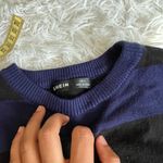 Blue And Black Long Sleeve Crew neck Shirt Photo 3