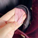 vintage • Nancy Johnson velvet midi dress maroon embroidered 80s 90s party pleat Red Size 8 Photo 6