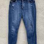 DL1961 Blue Farrow Cropped High-Rise Jeans 28 Distressed Photo 0