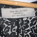 ZARA Black Floral Lace Kimono Style Mini Dress Medium Photo 3