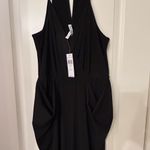 BCBGeneration  Black Jumpsuit with V-Neck and Defined Waist Photo 2