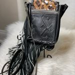 Boutique 8”x6”x3” Leather purse made in USA A true statement piece! Leopard & metallic Photo 2