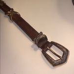 Brighton Vintage Brown Leather Studded Metal Embellished Cowgirl Western Belt M Photo 6