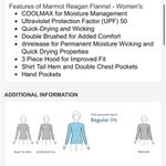 Marmot  Reagan Plaid Hooded Flannel Women’s Size XS in Yellow, Blue, White & Gray Photo 11