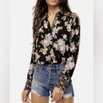 Free People  Hold On To Me Floral Printed Top Button Down Photo 3