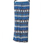 American Eagle large boho wide leg drawstring pants paisley striped blue pink Photo 10