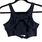 Beach Riot  Black Glitter Open-Back Sports Bra Women’s Size Large Photo 1