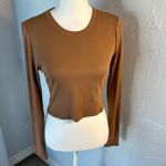 Madewell  Tan Long Sleeve Women's Top Photo 5