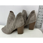 Fergalicious Womans By Fergie Slip On Tan Faux Leather Open Toe Bootie 6m Photo 3