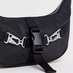 ASOS  Nylon black shoulder bag with silver hardware Photo 1