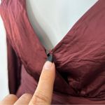 ARITZIA WILFRED Mini Dress Womens Size 0 Drop Waist Satin Fairy Coquette Holiday Brown Photo 11