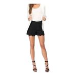 Monteau Women’s extra small Black shorts with scallop hem​ Photo 2