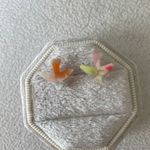 Acrylic airplane stud earrings Orange Photo 3