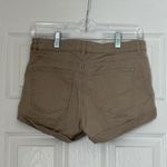 H&M Mini Shorts Size 6 Khaki Button Fly Rolled Leg Classic Staple Photo 1