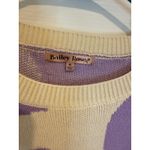 Bailey‎ Rose Smiley Face Sweater Knit Pullover Crewneck Lavender Funky M Purple Size M Photo 2