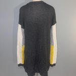 Pixley gray yellow crewneck sweater top shirt woman’s large EUC Photo 2
