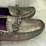 Boden Metallic Bronze Leather Loafers Women's Slip On Driving 40 Brown Size 8.5 Photo 3