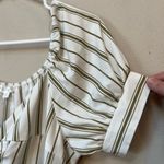 Society + Stitch Women’s Plus Size Green White Striped Tie V Photo 4