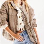 Free People  Dolman Quilted Knit Jacket Cardamom Photo 1