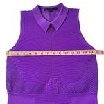 Alexander Wang ALEXANDER‎ WANG Sleeveless Mesh Cutout See Through Collared Top Purple Medium Photo 6