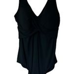 Calia By Carrie Underwood Black Deep V One Piece Swimsuit Bathing Suit Sz 16 Photo 0