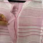 NYDJ Regatta Stripe Split Neck 3/4 Sleeves Cotton Tunic Size Small Photo 4