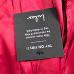 Lulus Red Satin Faux Wrap Open Back Late Night Stunner Mini Dress Size Medium Photo 5