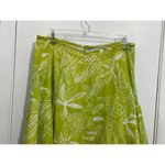 Chico's Y2k  Flare Skirt Small Lim Green Floral Ruffled Beachy Summer Tropical Photo 1