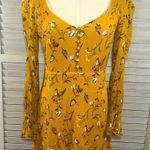 Love Riche  Long Sleeve Boho Dress Yellow Floral-Small Photo 0