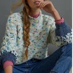 Anthropologie  Size Small Multi Color Thick Knit Gaia Mock Neck Sweater Photo 0