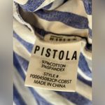 Pistola  Rena Button Down Tunic Shirt in Cobalt Stripe
Size Small Photo 3
