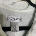 intage Black White Nylon Track Jacket Windbreaker Geometric Pattern Sz 1X Photo 6