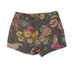 Michelle‎ Farmer Floral Print Shorts Size 2 Gray Colorful USA Made Cotton Photo 1
