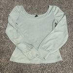 SheIn mint green square neck long sleeve shirt XS Photo 0