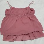 Star City  Pink Polyester Tank Top with Beading (M) Photo 0