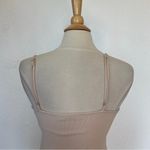 Fletch Brand Textured Ruffle Hem Super Fitted Solid Cream Midi Dress Photo 4