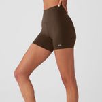 Alo Yoga  Brown Athletic Shorts High-Waisted Performance Photo 1