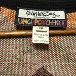 VTG Its In The Bag Womens 1X Green Tapestry Vest Aztec Gecko Western Boho Cotton Photo 1