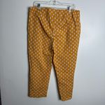 Chico's Chico’s So Slimming Patterned Crop Pant Yellow Pull On Size 14 Chico’s 2.5 Crop Photo 1