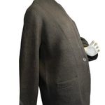 J.Crew Cardigan sweater Women’s Large Black Merino Wool Blend Oversized. Photo 3