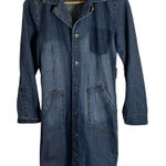 Ted Marynus Classic Blue Denim Duster Jacket Size Petite dress romper retro Photo 0