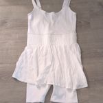 Free People white full court tennis dress onesie skort size small Photo 0