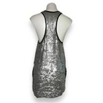 Elizabeth and James Tank Dress Silver Marla Sequins Above Knee Small Night Out Photo 4