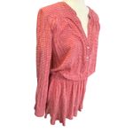 Joie  Women's Red Polka Dot Long Sleeve‎ Dress Button Front Casual Photo 2