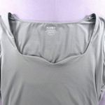 Pumiey Womens Sweetheart Neck Short Sleeve Top Light Sage Soft Knit Small Green Photo 1