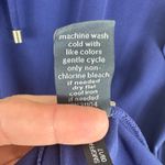 The Limited  Navy Blue Ruffled Cold Shoulder Long Sleeve Light Blouse Size M Photo 7