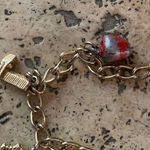 New York City NYC Vintage 90s Gold Charm Bracelet Big Apple Photo 3