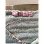 Calypso St. Barth Blue Lace Detail Cardigan Size Medium 100% Linen Photo 1