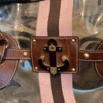 Juicy Couture Vintage Huge Clear Brown Leather Nautical Beach Bag Tote Purse Set Photo 9