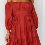 Hello Molly  Ruched Ruffle Tie Back Flowy Mini Dress Women’s Sz S Photo 0